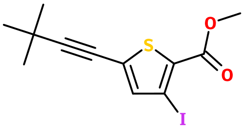 (image for) MC095966 Methyl 5-(3,3-dimethyl-1-butyn-1-yl)-3-iodo-2-thiophenecarboxylate